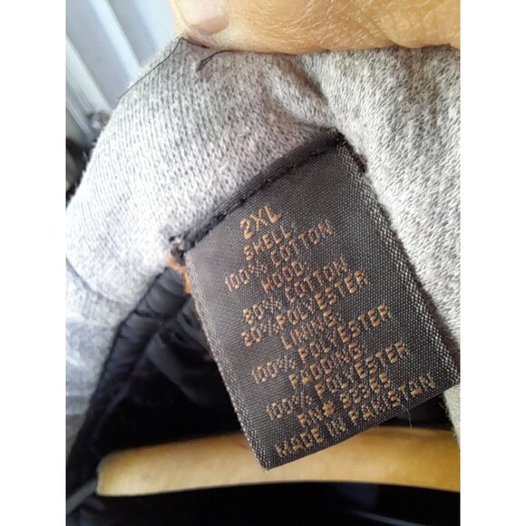 Mens Quilt Lined Red Plaid Hooded Heavyweight Chore Jacket Jacket Size 2XL - Picture 4 of 8